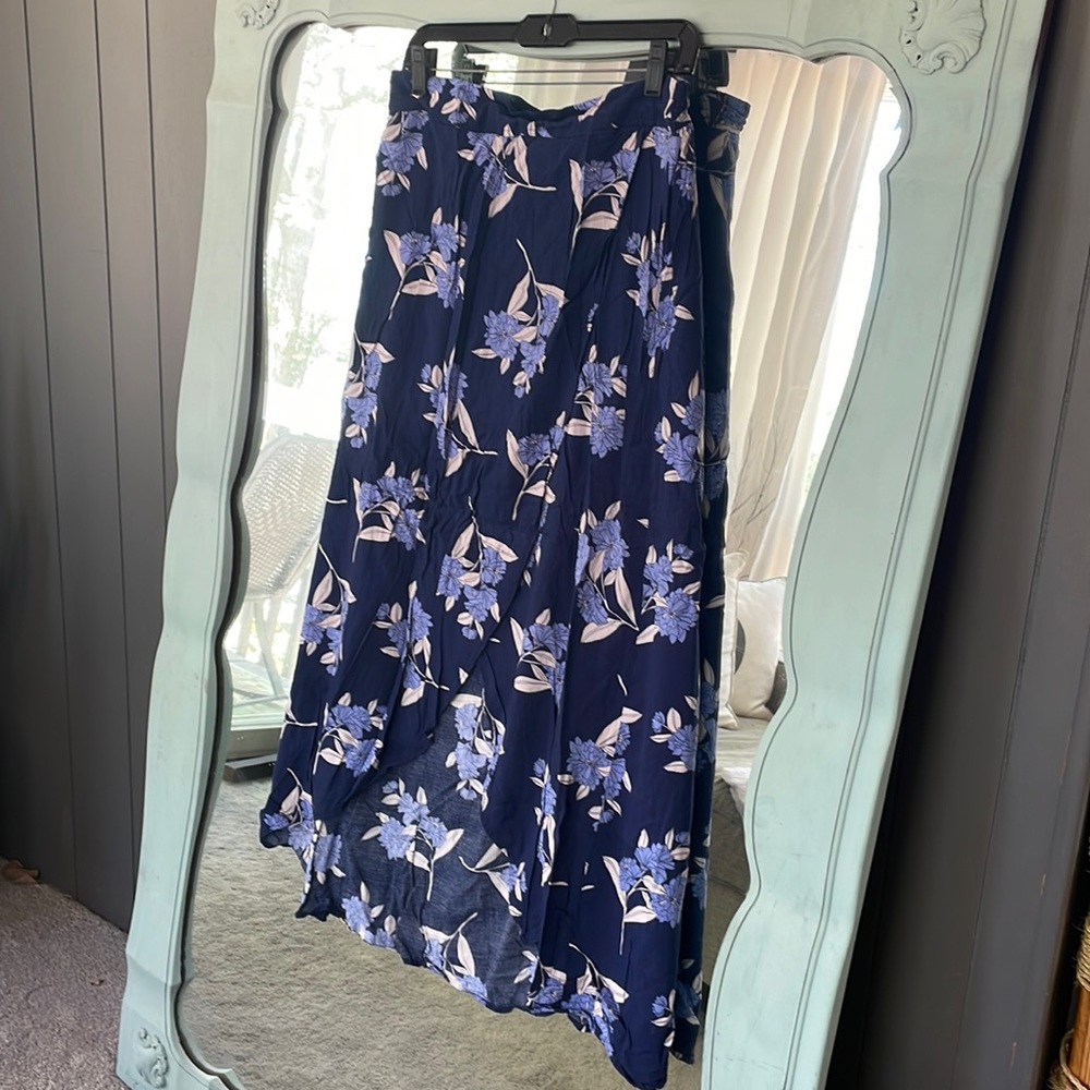 Express Faux Wrap Split Front Floral Maxi